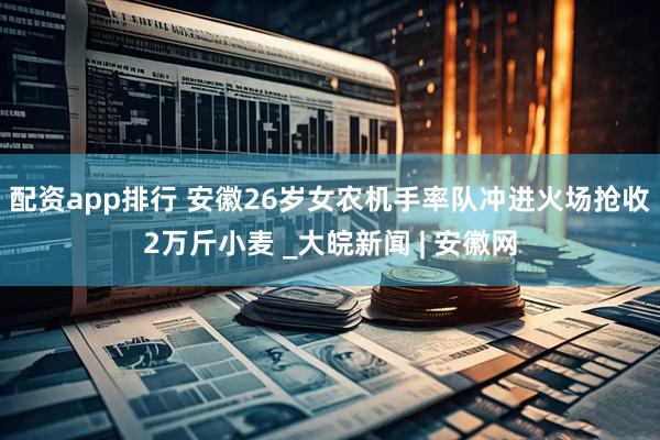 配资app排行 安徽26岁女农机手率队冲进火场抢收2万斤小麦 _大皖新闻 | 安徽网